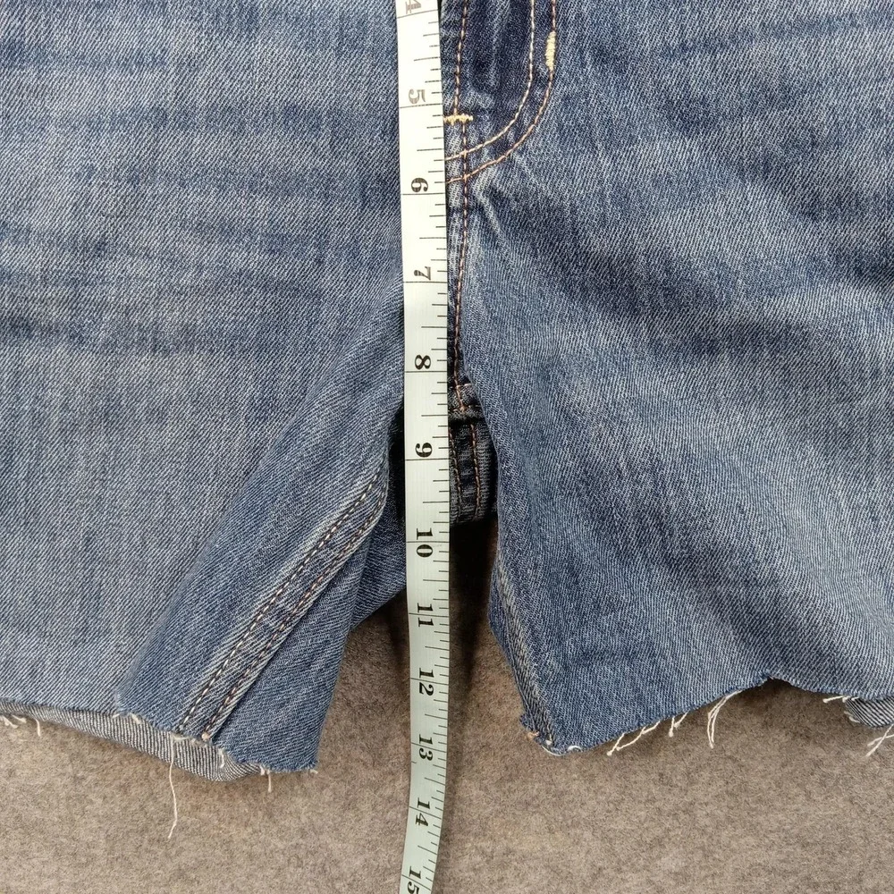 Hollister‎ Shorts Juniors 0 W23 Denim Low-Rise Baggy Cutoff Raw Hem Jean Casual